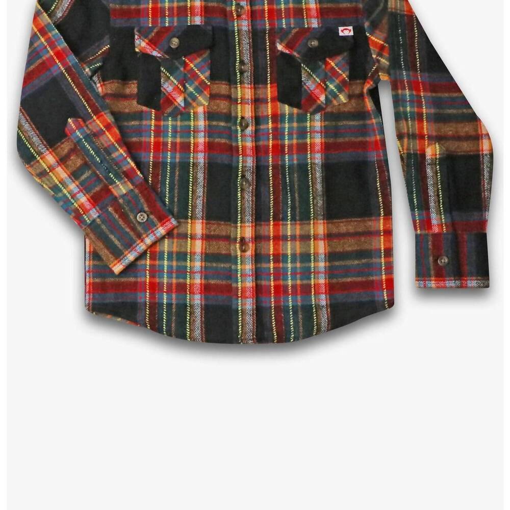 NEW APPAMAN kids' flannel shirt in vintage tartan